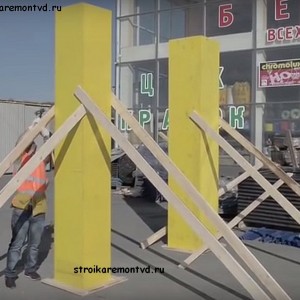 Монтаж опалубки для колонн